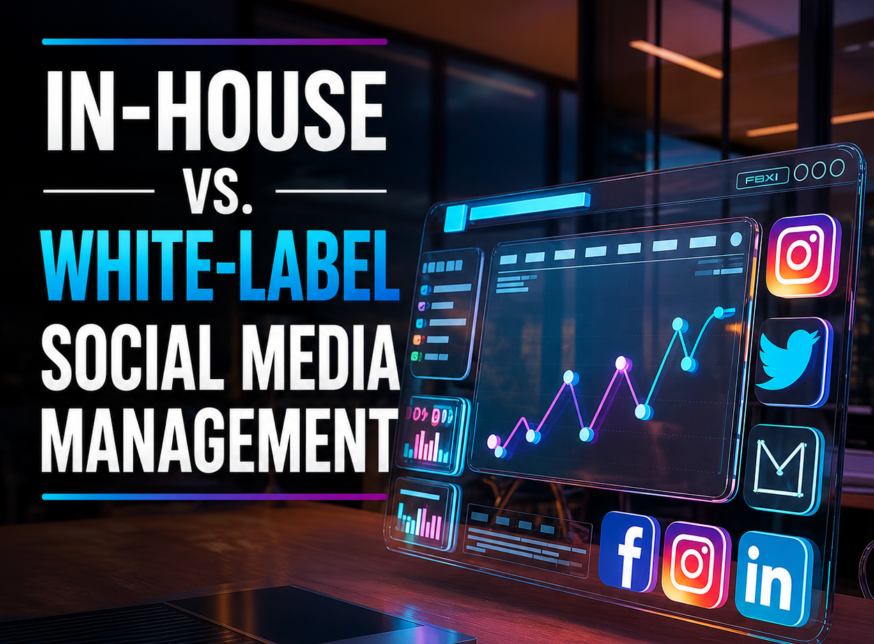 In-House vs. White-Label Social Media Management comparison for digital agencies